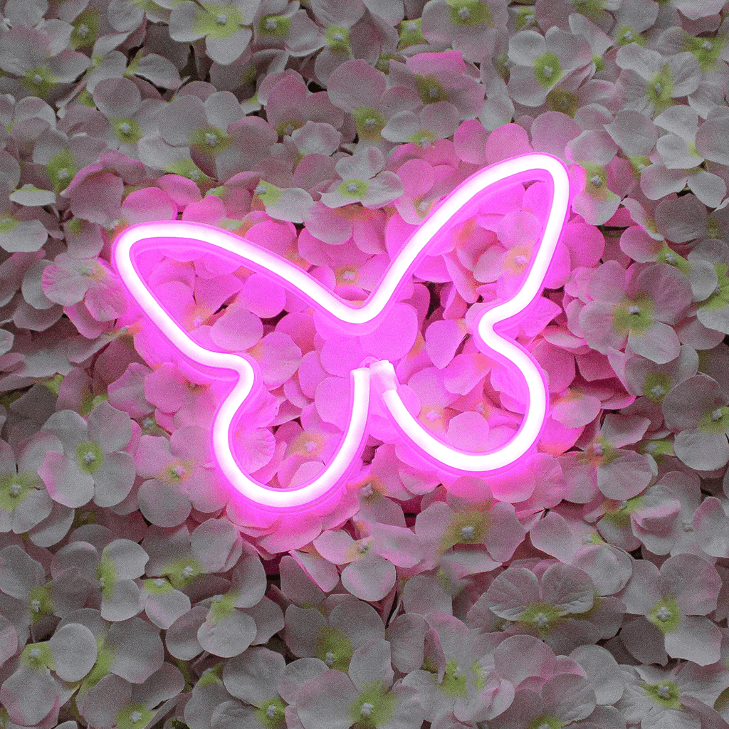 Pink butterfly online led lights